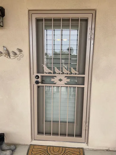 Decorative door-panel detail from Arizona Screen Techs’ project library.
