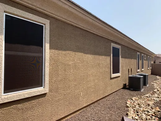 Window screen layout on a home exterior from Arizona Screen Techs’ project library.