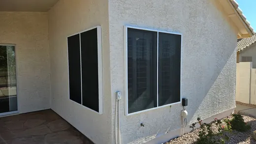 Garden-facing exterior screens from Arizona Screen Techs’ project library.