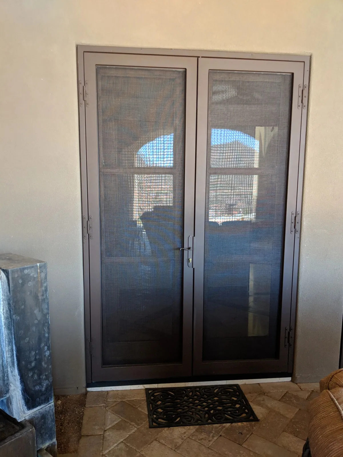 Ornamental metal entry door from Arizona Screen Techs’ project library.